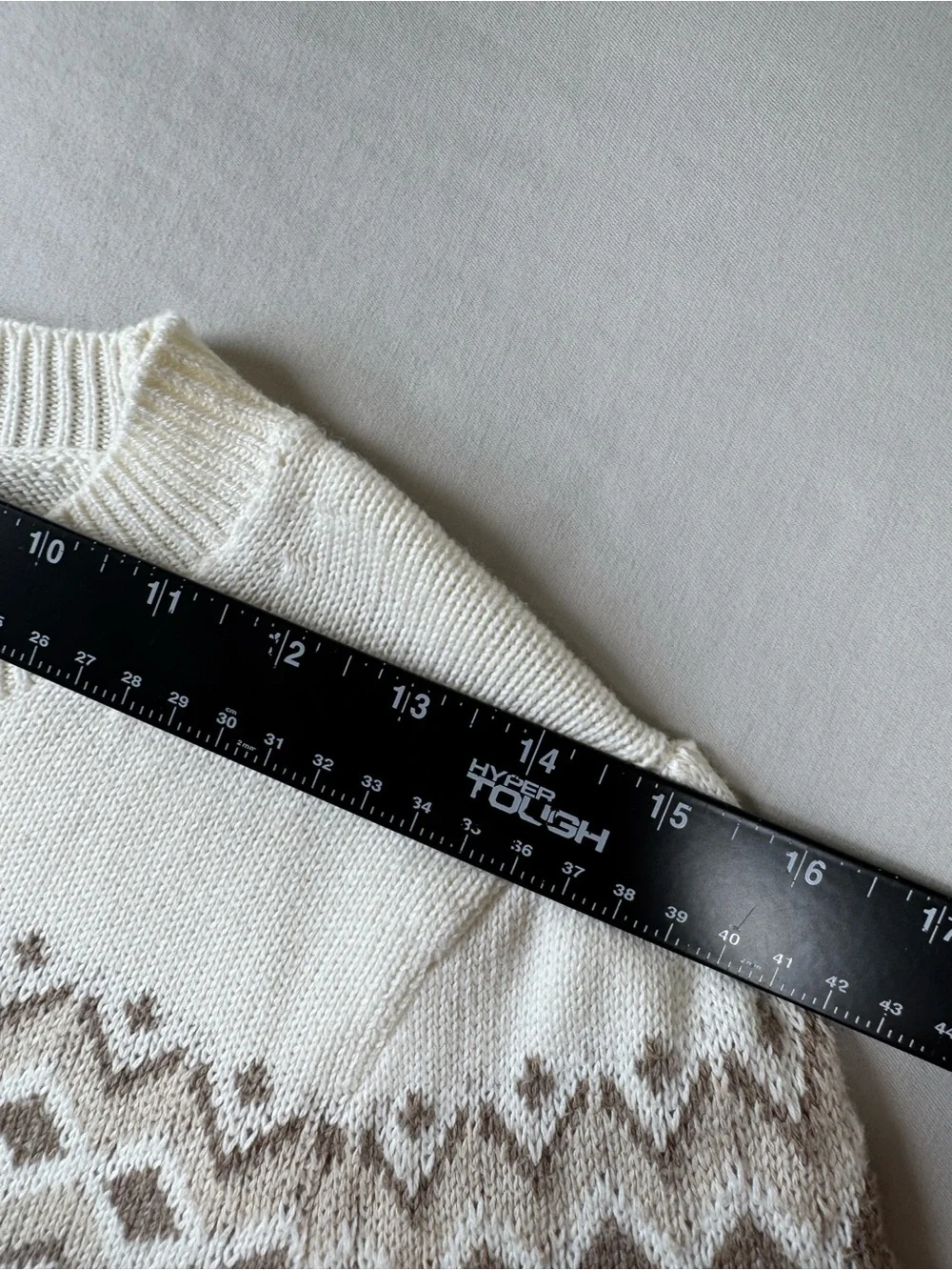 J.Crew Fair Isle Nordic Snowflake Sweater Ivory Cream Size Medium
